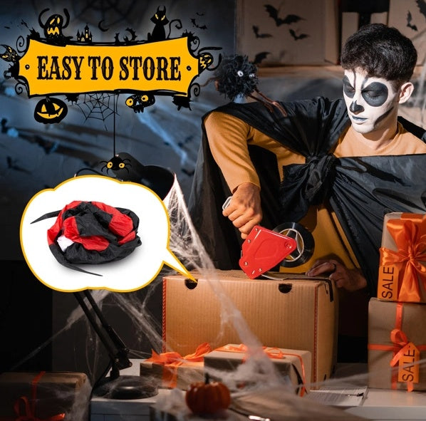 11.8 FT Halloween Inflatable Crawling Spider – Outdoor Yard Decoration with Rotating LED Lights