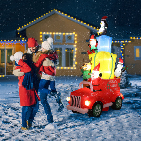 LED Lights Courtyard Santa Decoration