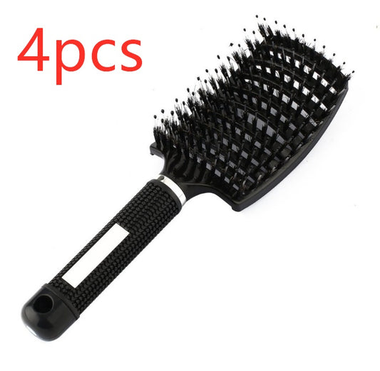Detangler Hair Brush for Women, Nylon Bristle Scalp Massage Comb