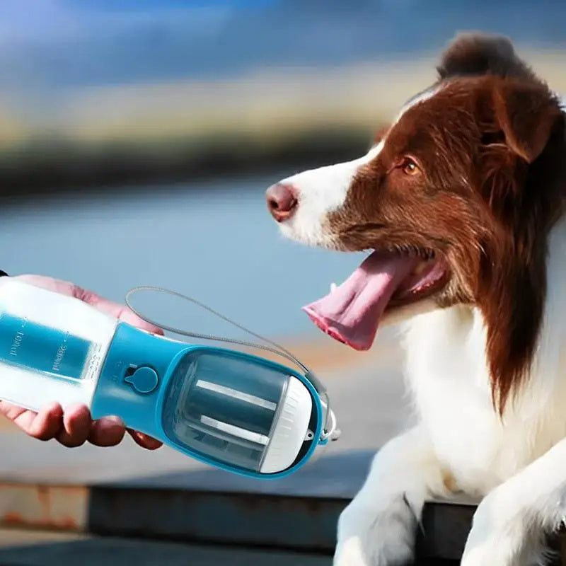 3-in-1 Portable Dog Water Cup, Food Container & Garbage Bag Holder – Multi-Functional Pet Travel Cup