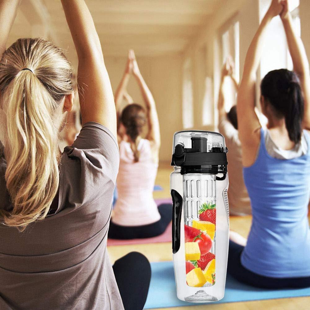 32Oz Fruit Infuser Water Bottle – BPA-Free Plastic Sport Juice Shaker & Infuser Drink Bottle