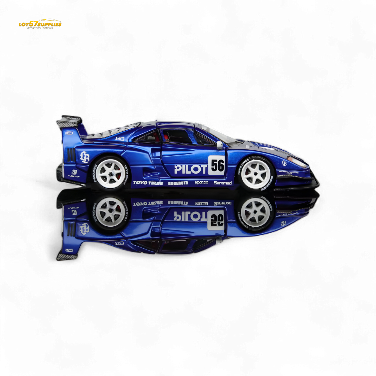 (Pre-Order) Demon King Auto F40 LB-Works Wide-Body Gull Wing Gate Modified - PILOT Livery 1:64
