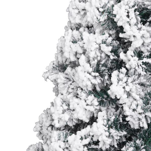 Green Flocking 6ft, 750 Branches, Automatic Tree Structure, PVC Material Christmas Tree