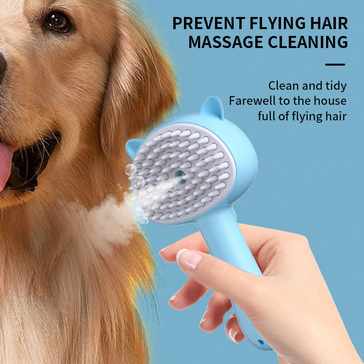 Multifunctional Pet Grooming Brush with Mist – Rechargeable Self-Cleaning Slicker Brush for Dogs & Cats