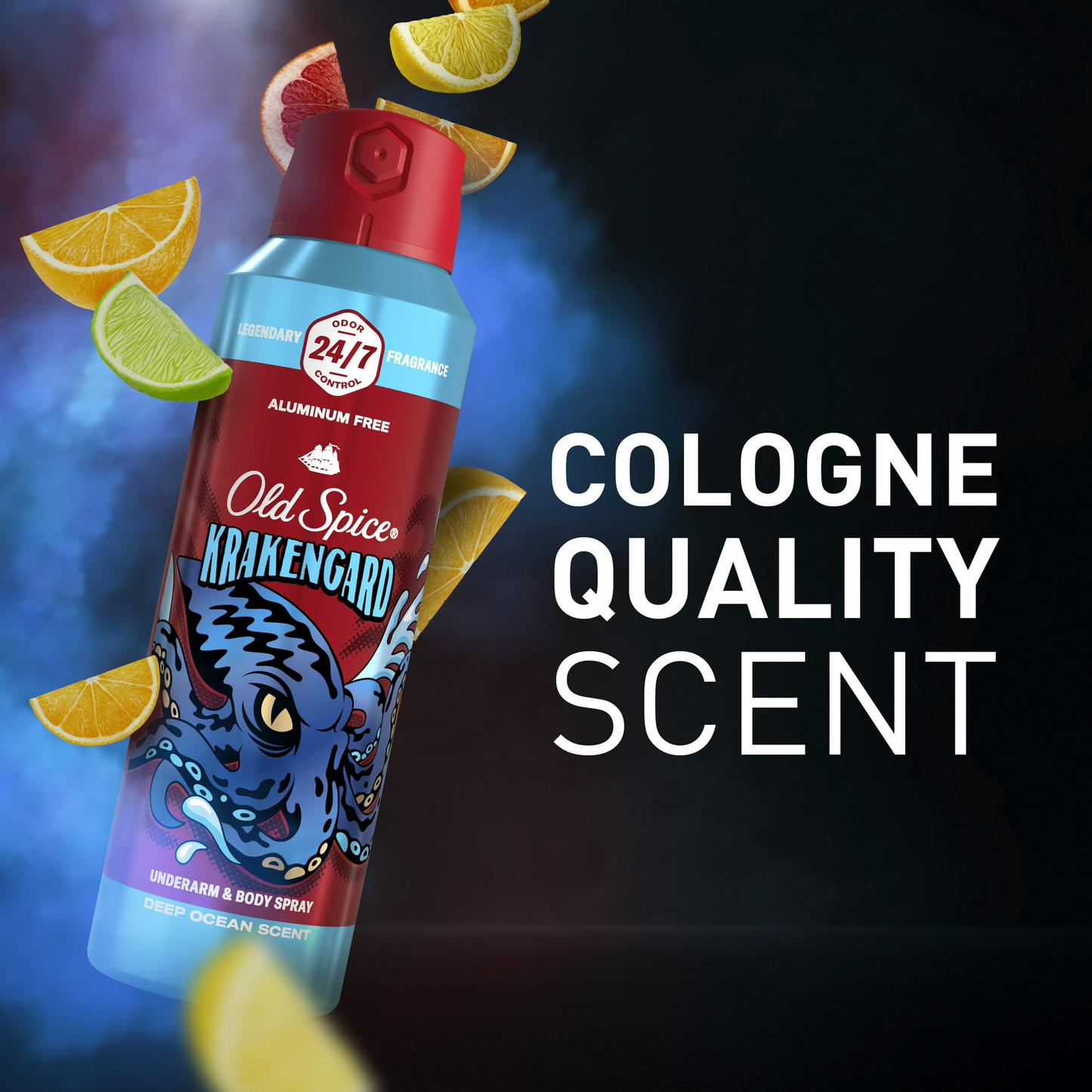 Old Spice Body Spray Krakengard for Men 2 Pack 5.1 oz Each Aluminum Free Deodorant