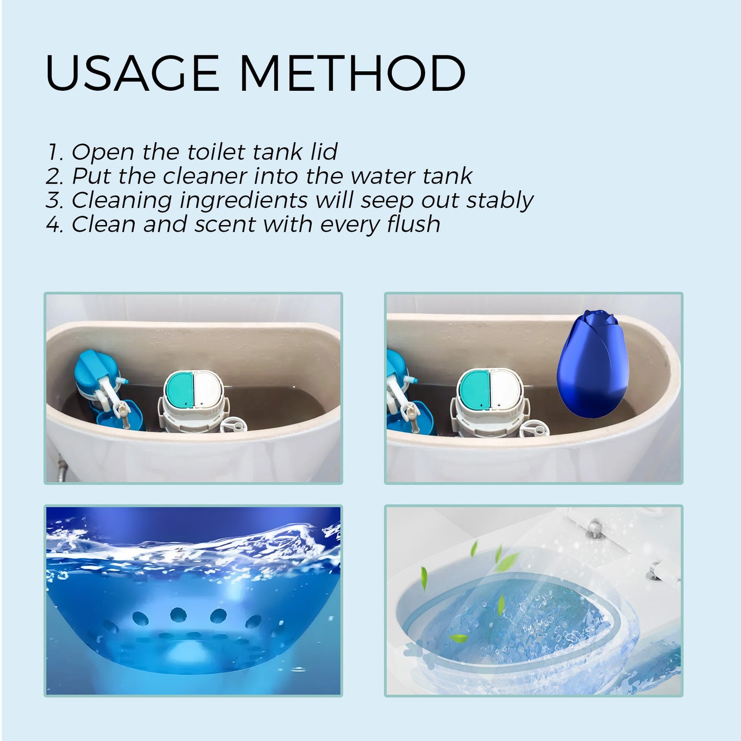 Automatic Toilet Bowl Cleaner,Crazy Clean Toilet Bowl Cleaner With A Light Scent