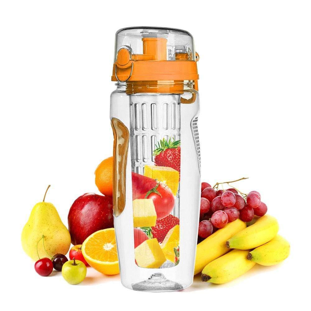 32Oz Fruit Infuser Water Bottle – BPA-Free Plastic Sport Juice Shaker & Infuser Drink Bottle