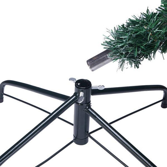 Green Flocking 6ft, 750 Branches, Automatic Tree Structure, PVC Material Christmas Tree