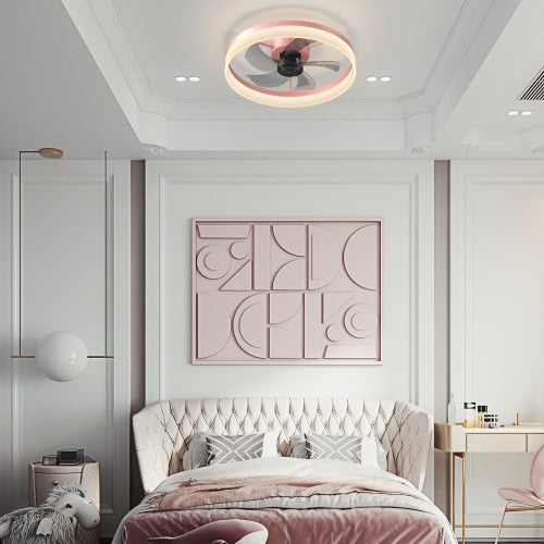 Ceiling Fan With Light Dimmable LED Recessed Mount Slim Modern Ceiling Fan Unavailable Platforms- Temu