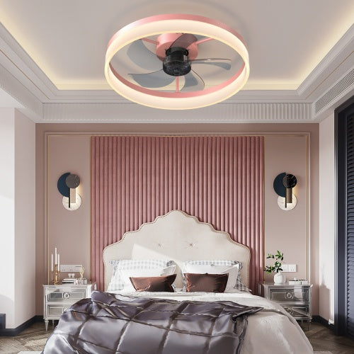 Ceiling Fan With Light Dimmable LED Recessed Mount Slim Modern Ceiling Fan Unavailable Platforms- Temu