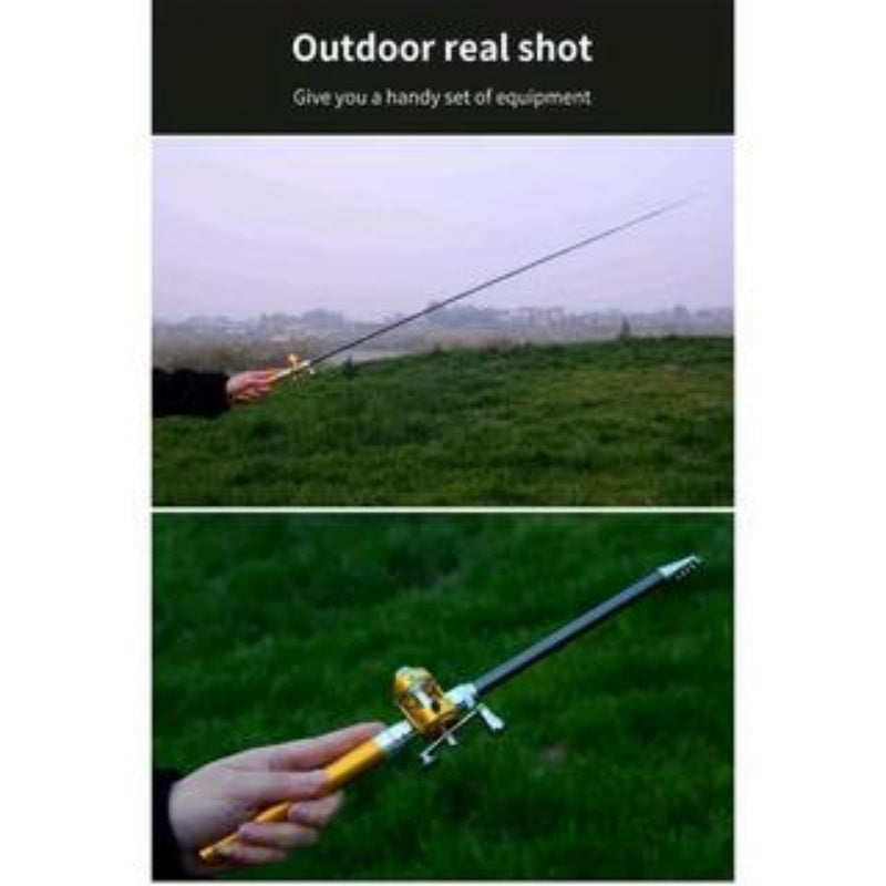Metal Bass 2 Sets Of High-end Aluminum Alloy Pocket Size Pen Style Fishing Rod Compact, Portable And Ultra Light, Perfect Gift For Ice Raft Bridge Travel Fishing Enthusiasts And Beginners