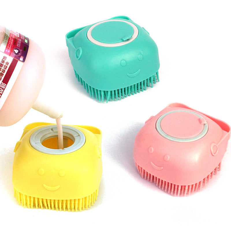 Silicone Dog Bath Massage Gloves Brush – Pet Grooming & Shampoo Comb for Dogs & Cats