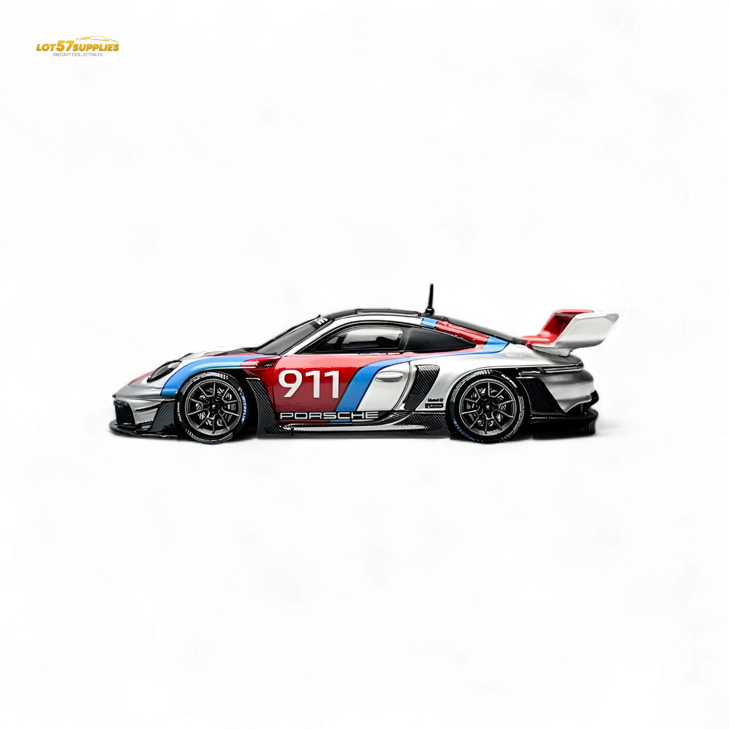 (Pre-Order) HKM Model Porsche 911 (992) GT3 R Rennsport Silver #911 1:64