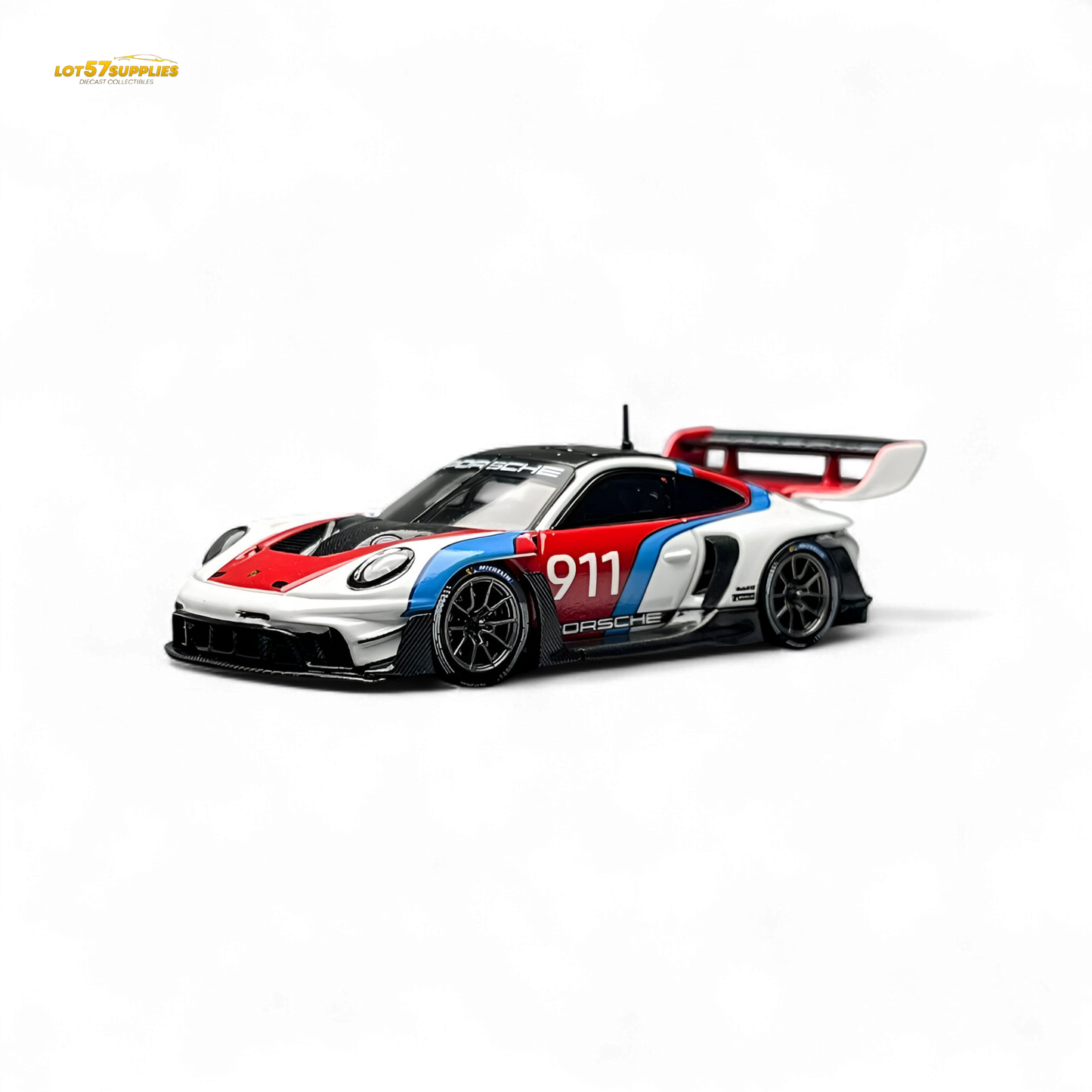 (Pre-Order) HKM Model Porsche 911 (992) GT3 R Rennsport White #911 1:64