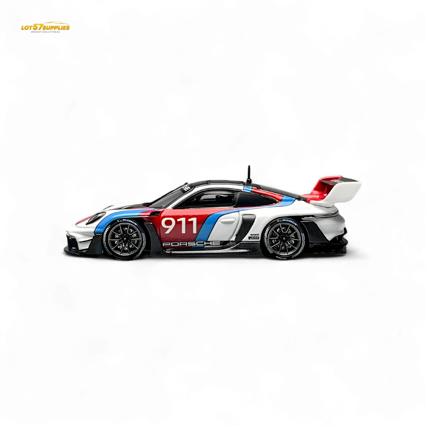 (Pre-Order) HKM Model Porsche 911 (992) GT3 R Rennsport White #911 1:64