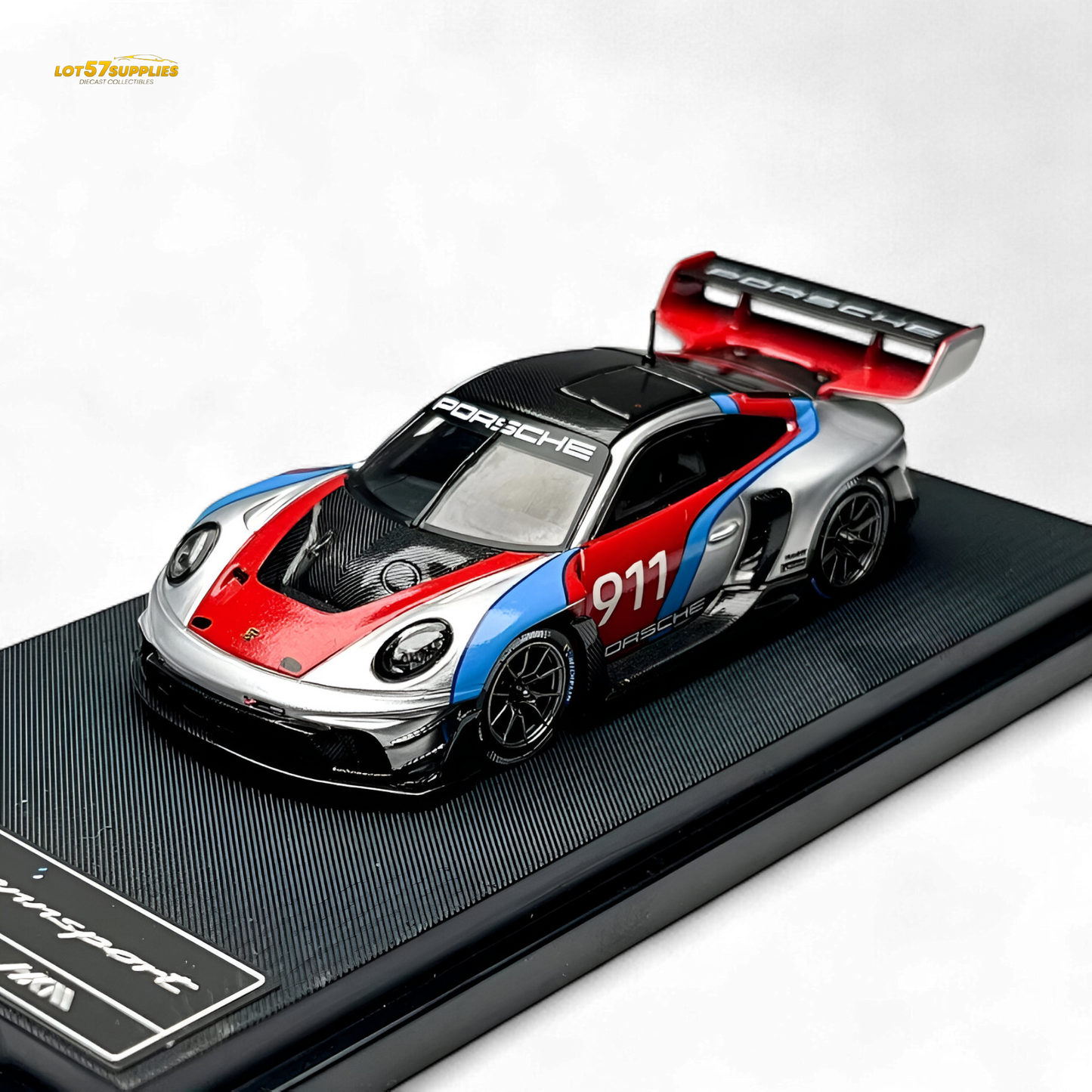 (Pre-Order) HKM Model Porsche 911 (992) GT3 R Rennsport Silver #911 1:64