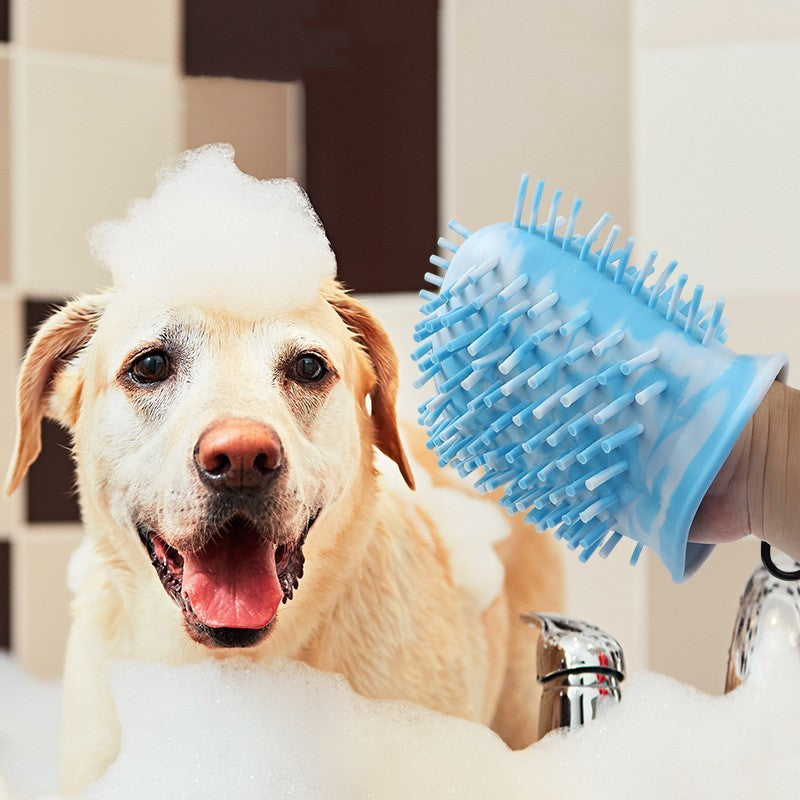 2 In 1 Dog Paw Cleaner Cup – Soft Pet Foot Washer & Brush, Portable Paw Cleaning Bucket