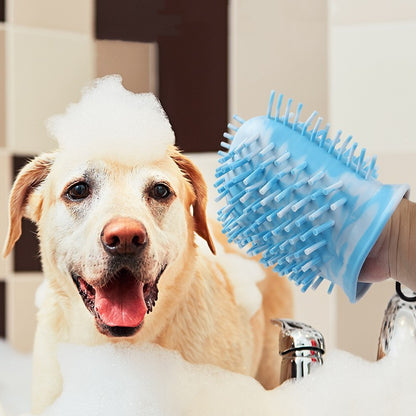 2 In 1 Dog Paw Cleaner Cup – Soft Pet Foot Washer & Brush, Portable Paw Cleaning Bucket