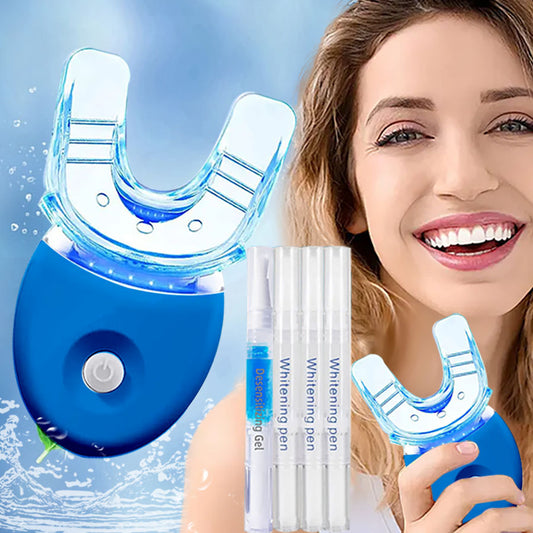 Professional Teeth Whitening Kit with 5X LED Light & Whitening Pens