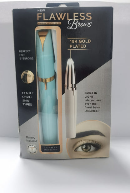 Mini Electric Eyebrow Trimmer Pen – Painless Hair Remover with LED Light for Brows & Face