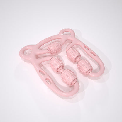 U-Shape Trigger Point Massage Roller, 4-Wheel Full Body Massager
