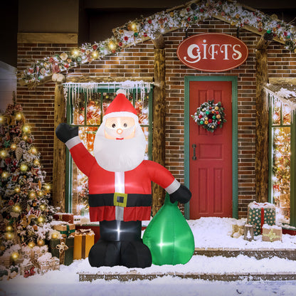 6ft Gift Santa Claus 4 LED Lights Christmas Inflatable Decoration