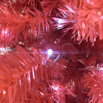 6 Foot Articulated Fir Artificial Fir Curved Top Christmas Tree 1250 Branch Tips, 300 LED Lights Christmas Lights