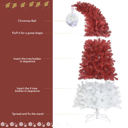6 Foot Articulated Fir Artificial Fir Curved Top Christmas Tree 1250 Branch Tips, 300 LED Lights Christmas Lights