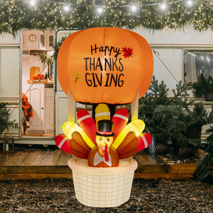 6ft Turkey Hot Air Balloon With 5 LED Lights