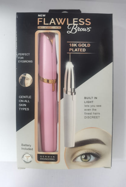 Mini Electric Eyebrow Trimmer Pen – Painless Hair Remover with LED Light for Brows & Face