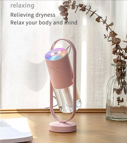 Magic Shadow USB Air Humidifier – Mini Ultrasonic Mist Maker with Projection Night Lights for Home, Car & Office