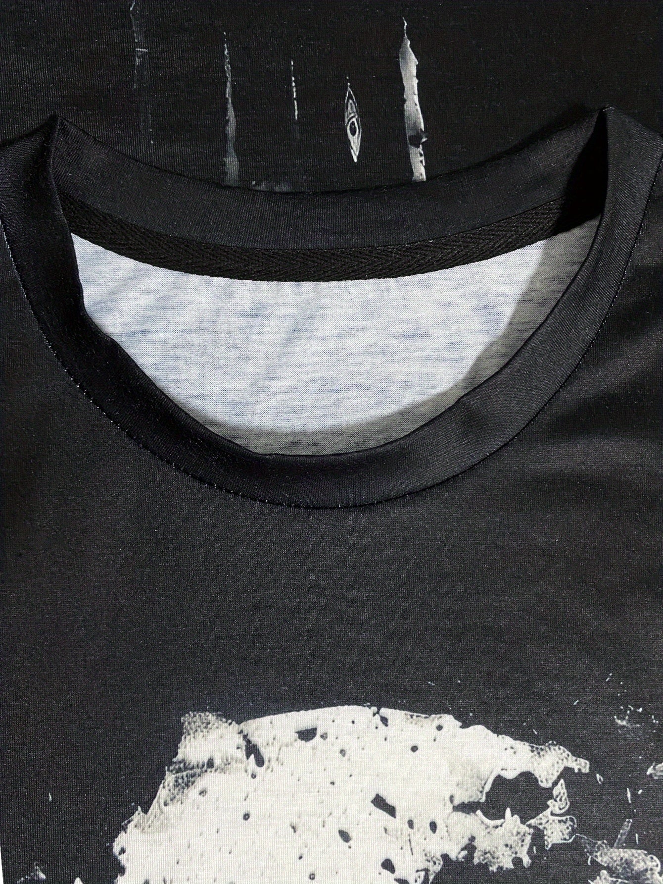 Men’s 3D Shattered Skull T-Shirt – Round Neck, Short Sleeve Summer Outdoor Top