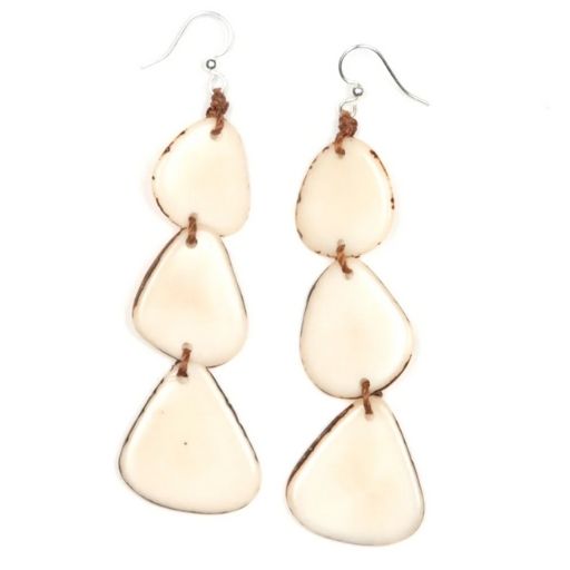 Caribbean Emerald Ivory Earrings