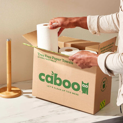 Caboo Bamboo Paper Towels, 2-ply, 120 Sheets, 8 Rolls