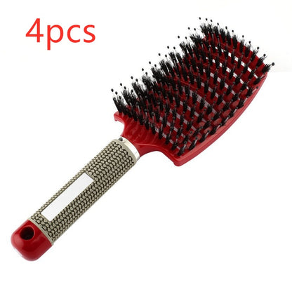 Detangler Hair Brush for Women, Nylon Bristle Scalp Massage Comb