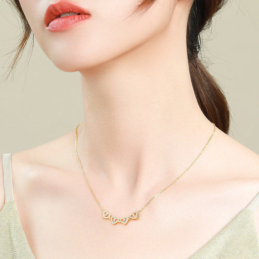 Retro Magnetic Heart-Shaped Four-Leaf Clover Pendant Necklace – Women’s Openable Choker Jewelry & Gift