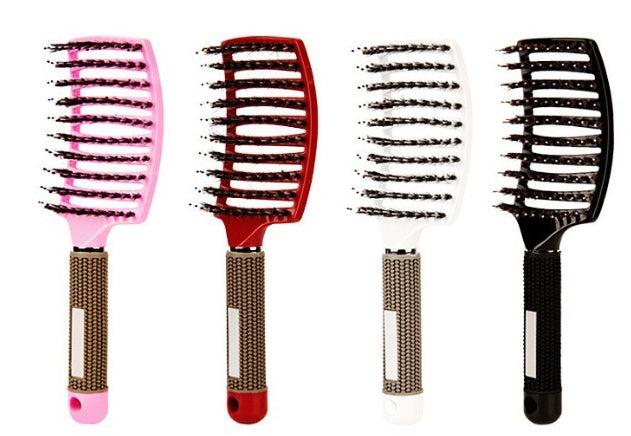 Detangler Hair Brush for Women, Nylon Bristle Scalp Massage Comb