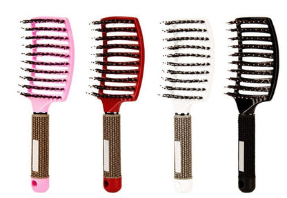 Detangler Hair Brush for Women, Nylon Bristle Scalp Massage Comb