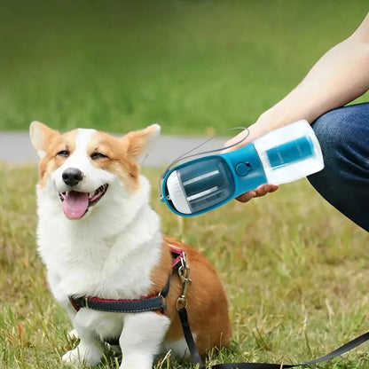 3-in-1 Portable Dog Water Cup, Food Container & Garbage Bag Holder – Multi-Functional Pet Travel Cup