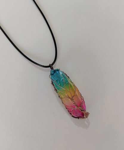 Stone Crystal Pillar Tree of Life Pendant – Hot Selling Fashion Necklace for Women & Men