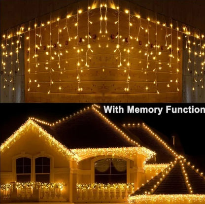 Curtain Icicle Lights Wedding Party LED Fairy Christmas Indoor Outdoor