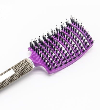 Detangler Hair Brush for Women, Nylon Bristle Scalp Massage Comb