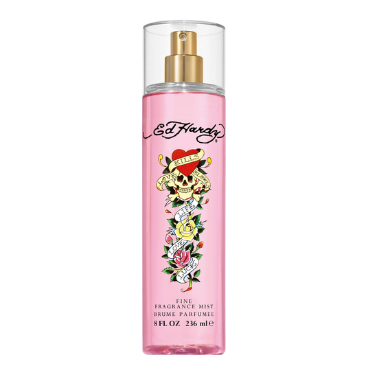 Ed Hardy Fine Fragrance Body Mist for Women 8.0 fl oz Long-Lasting Spray Perfume