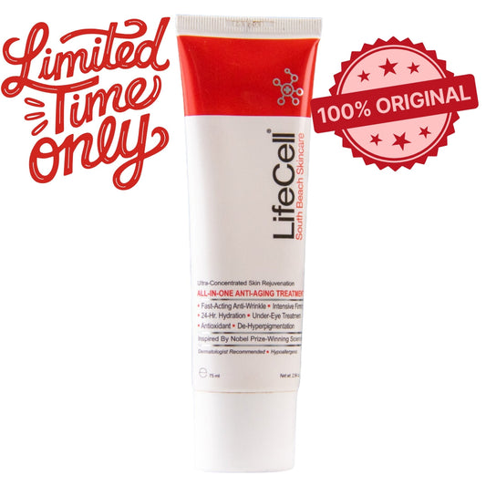 LifeCell All‑In‑One Anti‑Aging Cream 2.54 oz – Retinol, Vitamin C, DMAE & Hyaluronic Acid for Wrinkles, Fine Lines, Dark Circles & Sun Damage