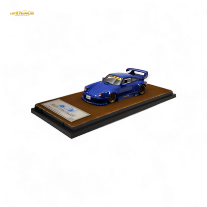 QIDIAN Porsche RWB 930 GT Wing in Blue Resin Model 1:64