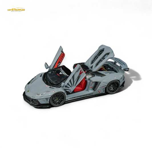 TPC Rhino Model RM 1/64 Lamborghini LP720-4 Roadster Wide-Body Modified - Combat Gray 1/64