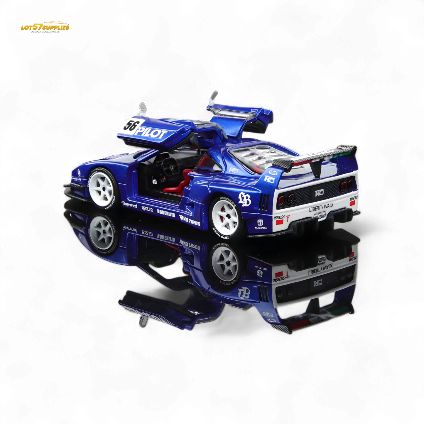 (Pre-Order) Demon King Auto F40 LB-Works Wide-Body Gull Wing Gate Modified - PILOT Livery 1:64