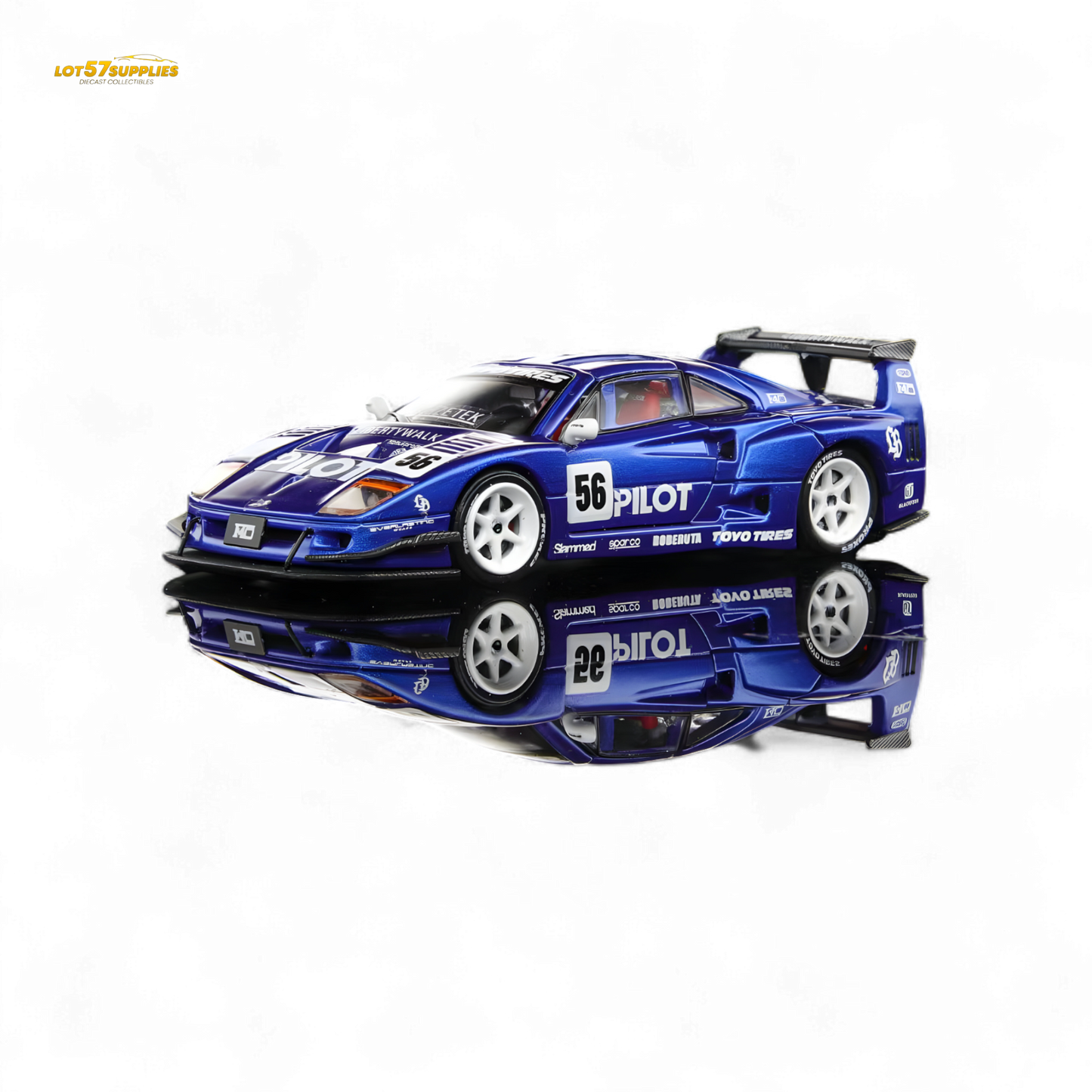 (Pre-Order) Demon King Auto F40 LB-Works Wide-Body Gull Wing Gate Modified - PILOT Livery 1:64