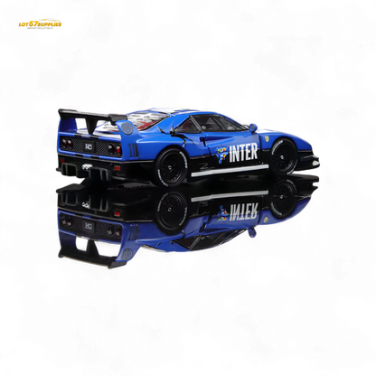 (Pre-Order) Demon King Auto F40 LB-Works Wide-Body Gull Wing Gate Modified - Inter Milan Livery 1:64