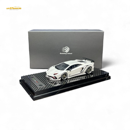 Rotating Wheel Rowen Aventador S - Pearl White 1/64